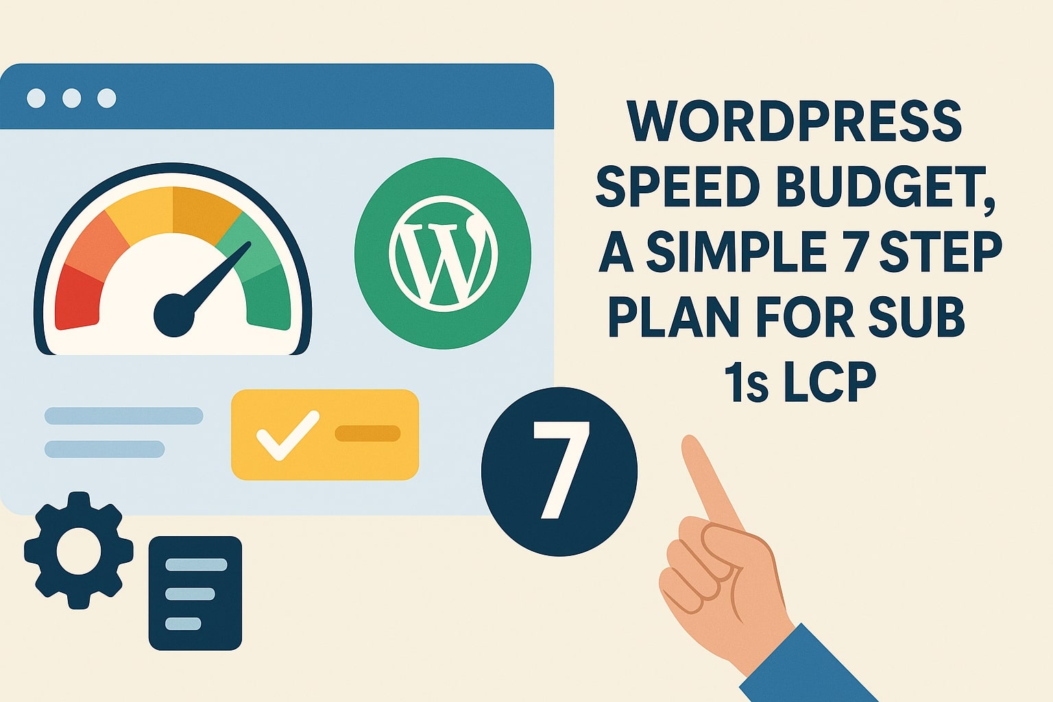 WordPress speed budget, a simple 7 step plan for sub 1s LCP